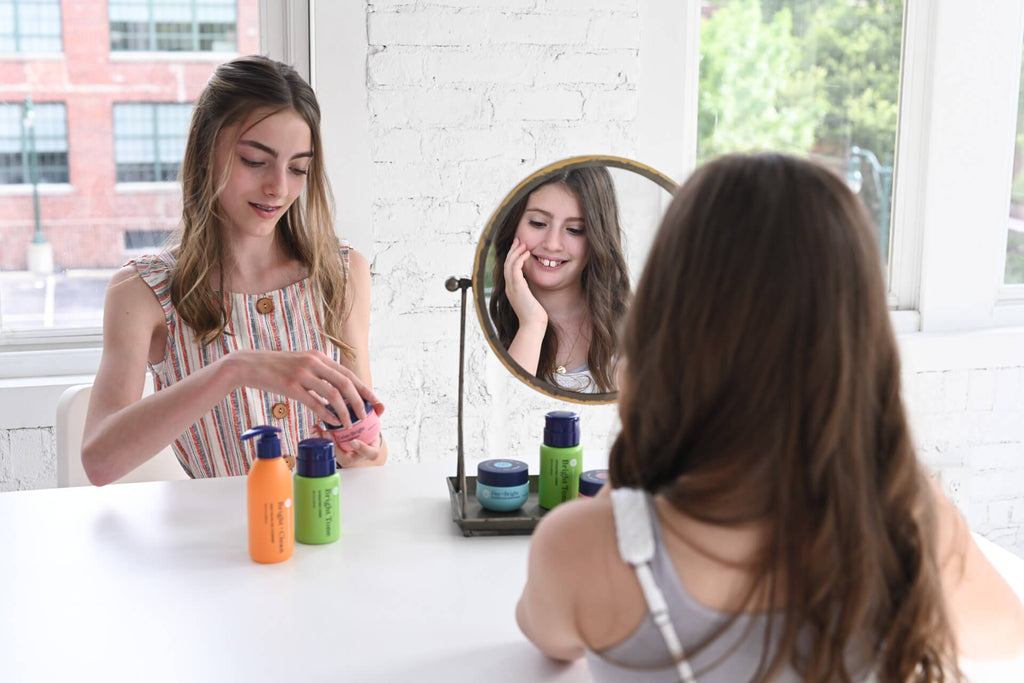 Young Girls using the Bright Girl skincare line