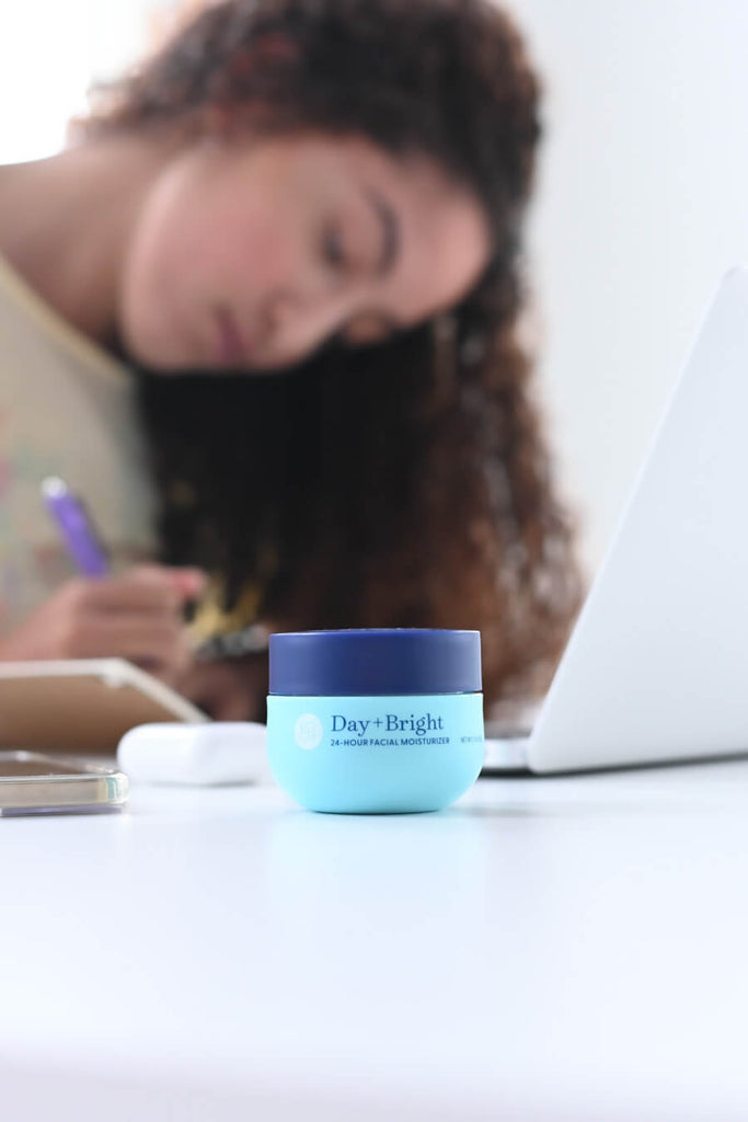 Teen with Day+Bright 24-Hour Facial Moisturizer